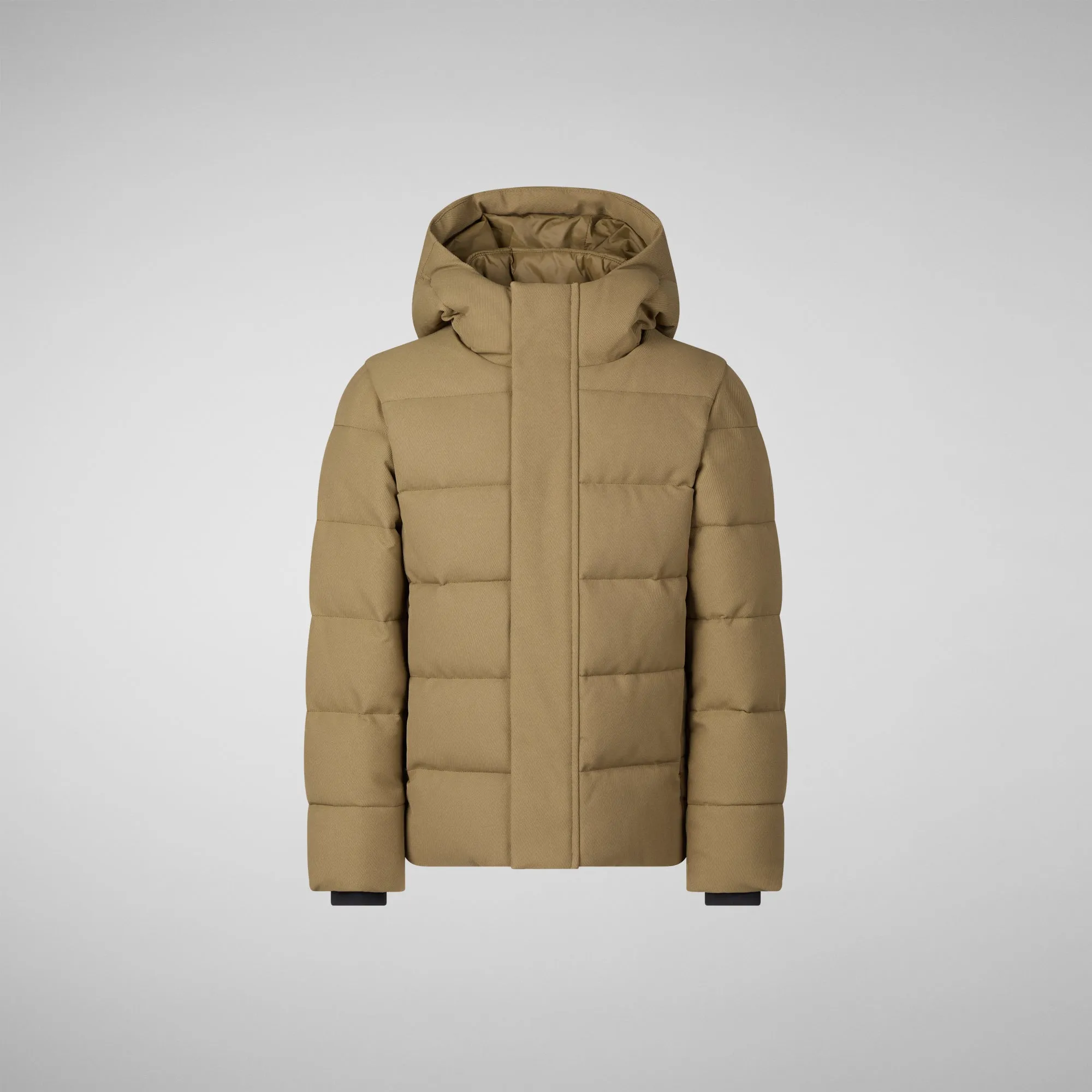 Boys' animal free puffer jacket Radley in husk green