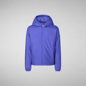 Boys' hooded jacket Gareth in gentian blue