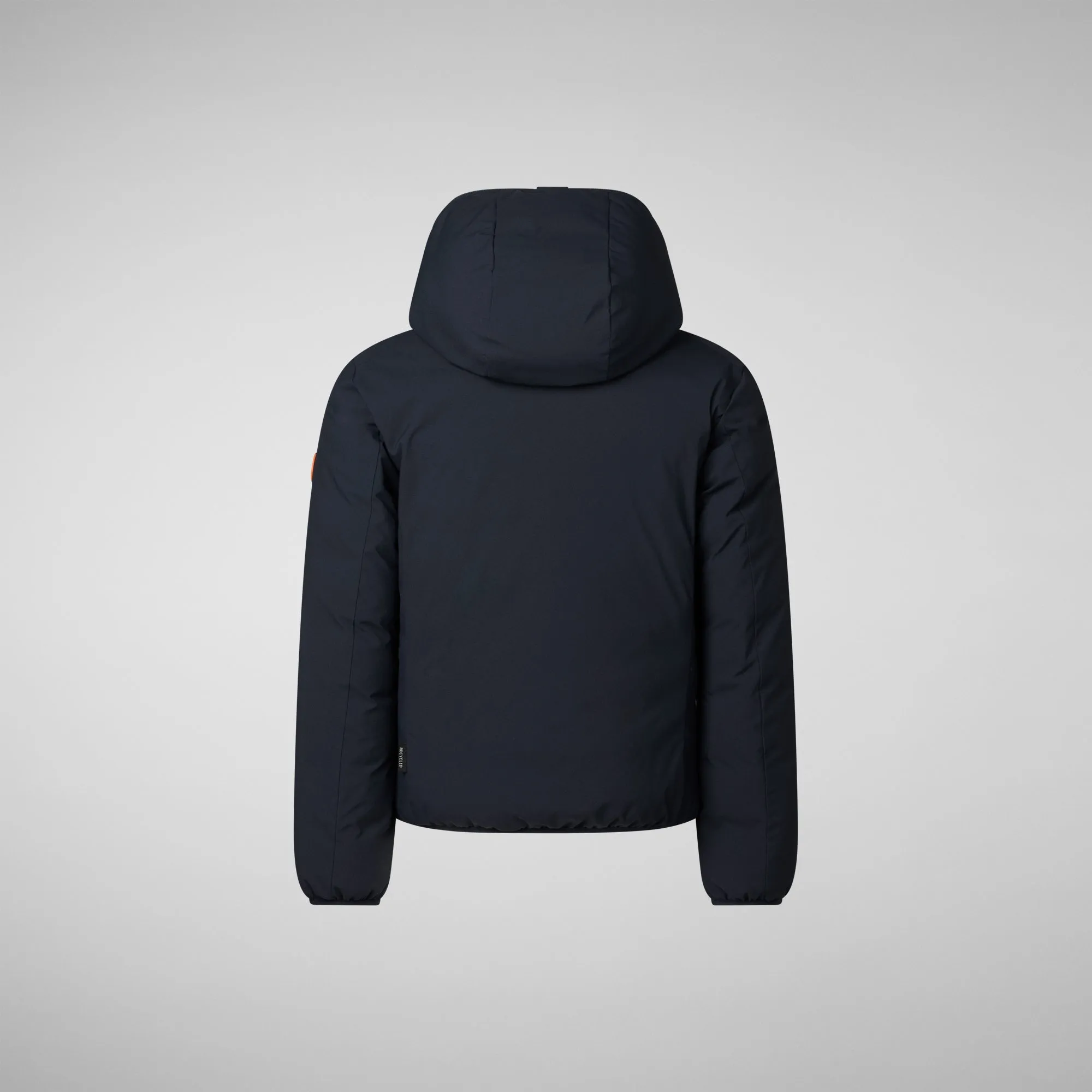 Boys' hooded reversible jacket Oliver in blue black