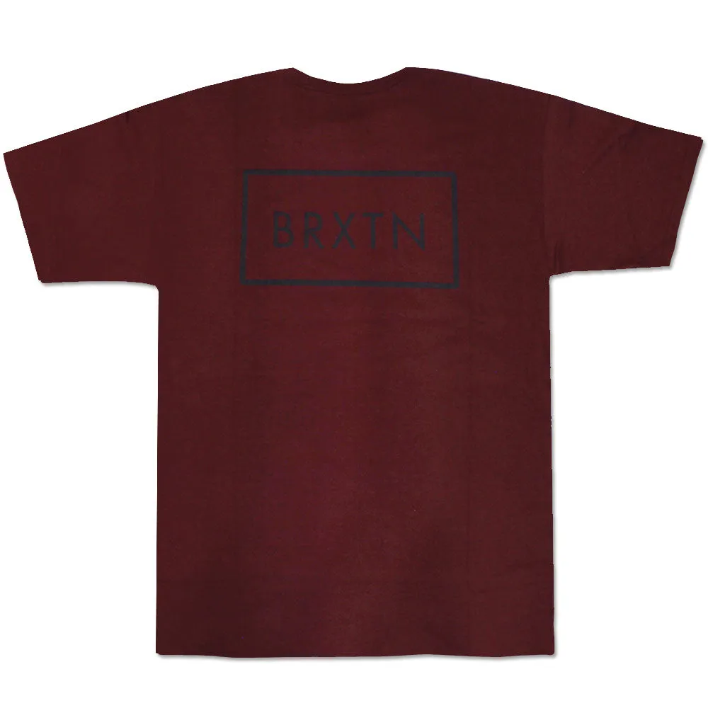 Brixton Rift T-Shirt Burgundy Navy