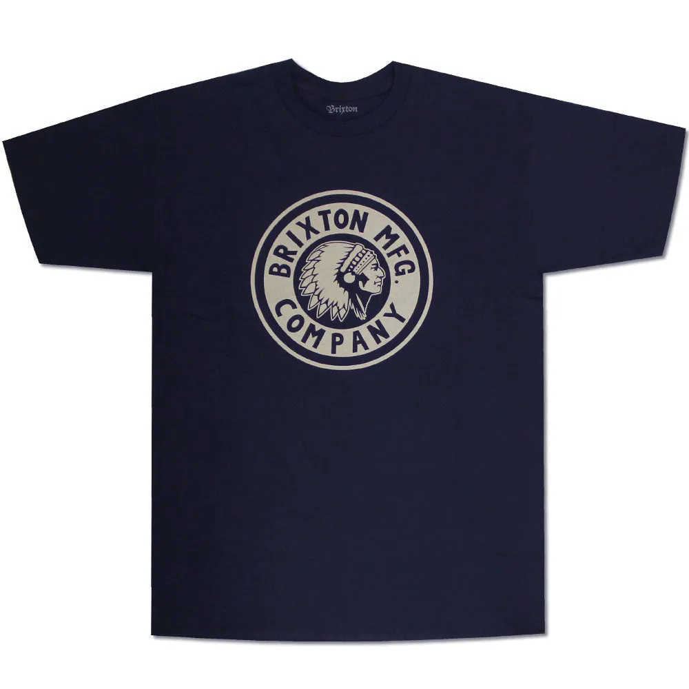 Brixton Rival T-Shirt Navy White