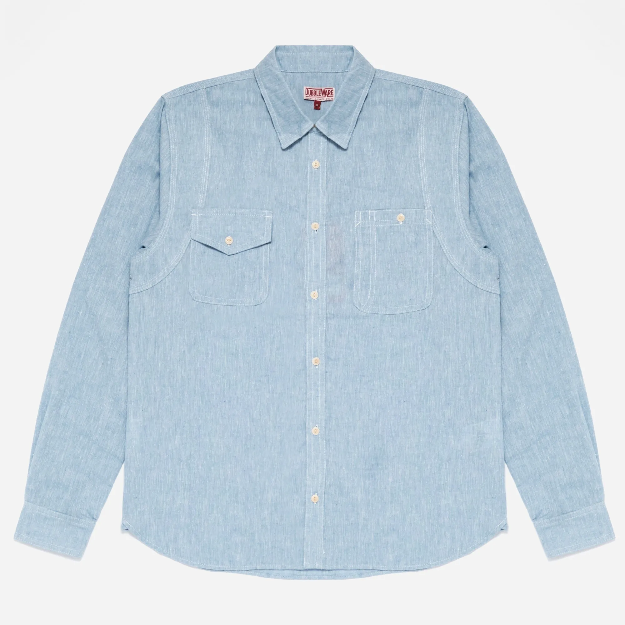 BROCKTON REINFORCED CHAMBRAY WORK SHIRT - LIGHT BLUE