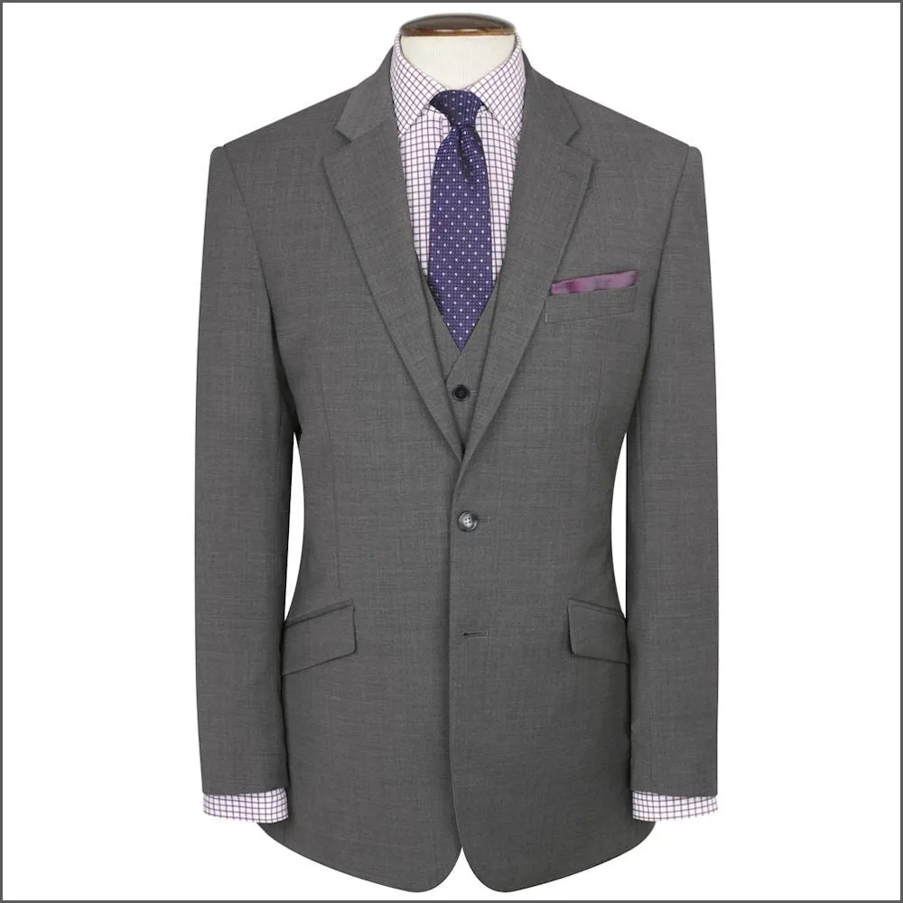 Brook Taverner Avalino Grey Washable Crease Resistant 2 Pic Travel Suit//