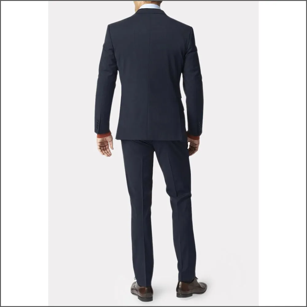 Brook Taverner Cassino Navy Fashion Fit Washable Crease Resistant Suit-