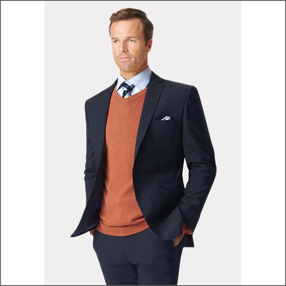 Brook Taverner Cassino Navy Fashion Fit Washable Crease Resistant Suit-