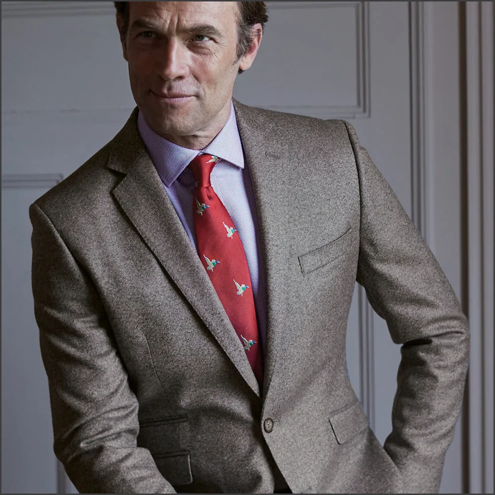 Brook Taverner Clifford Grey Donegal Wool Suit - Waistcoat Optional-