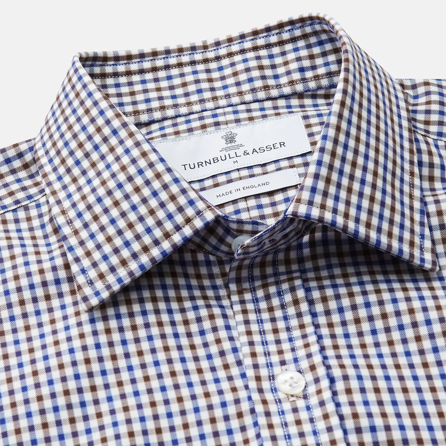 Brown and Blue Cotton Multi Check Weekend Fit Finch Shirt