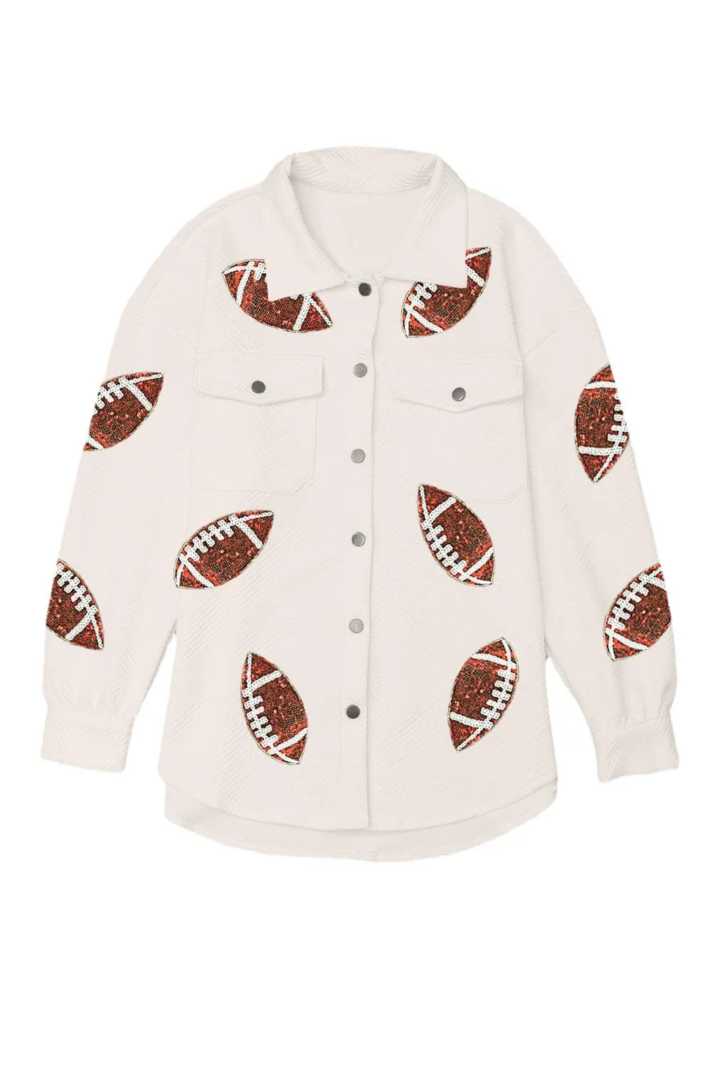 bubble gum texture beige western shacwomen sequined soccer jacket for women