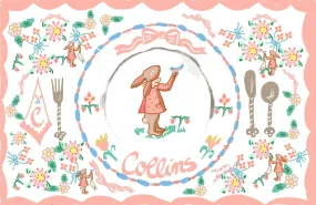 Bunny with Bird Laminated Placemat