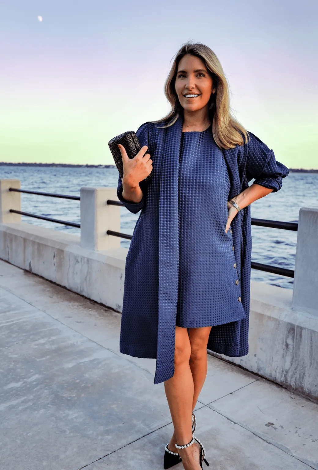 Buru x Megan Stokes Jackie Dress - Chelsea Blue Dot