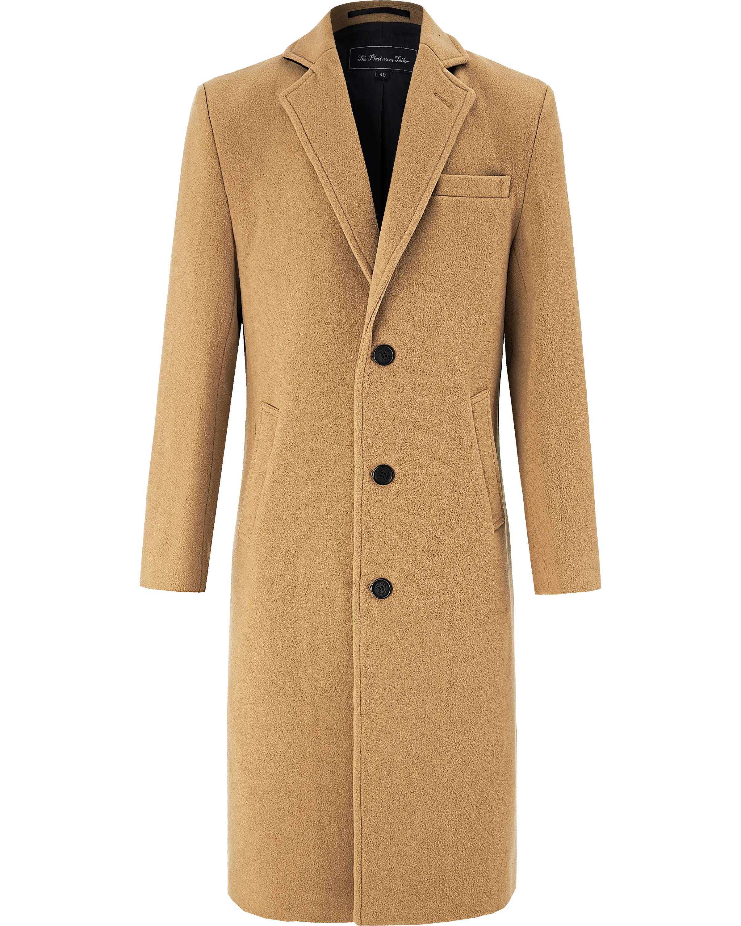 Camel Wool Cashmere Long Overcoat