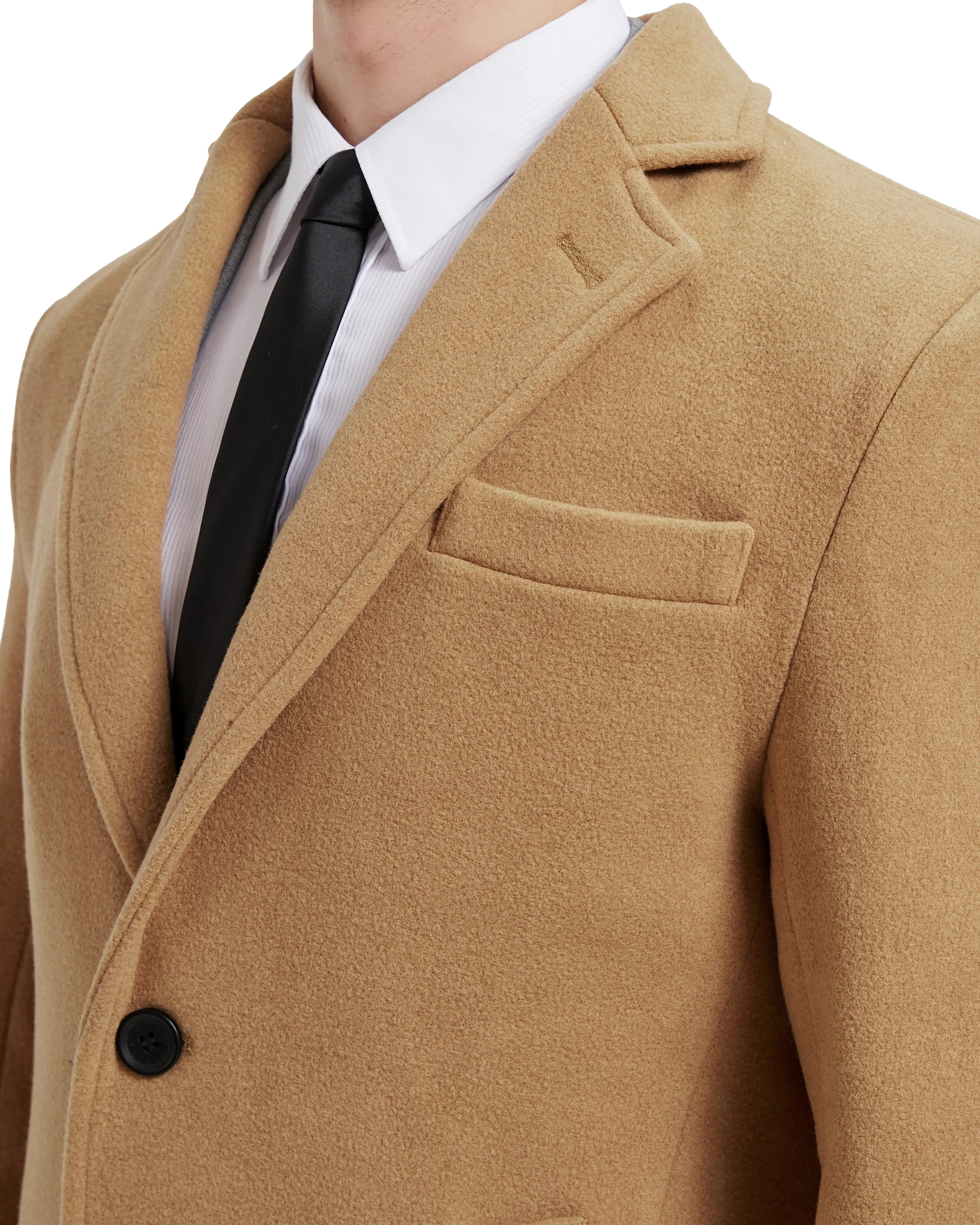 Camel Wool Cashmere Long Overcoat