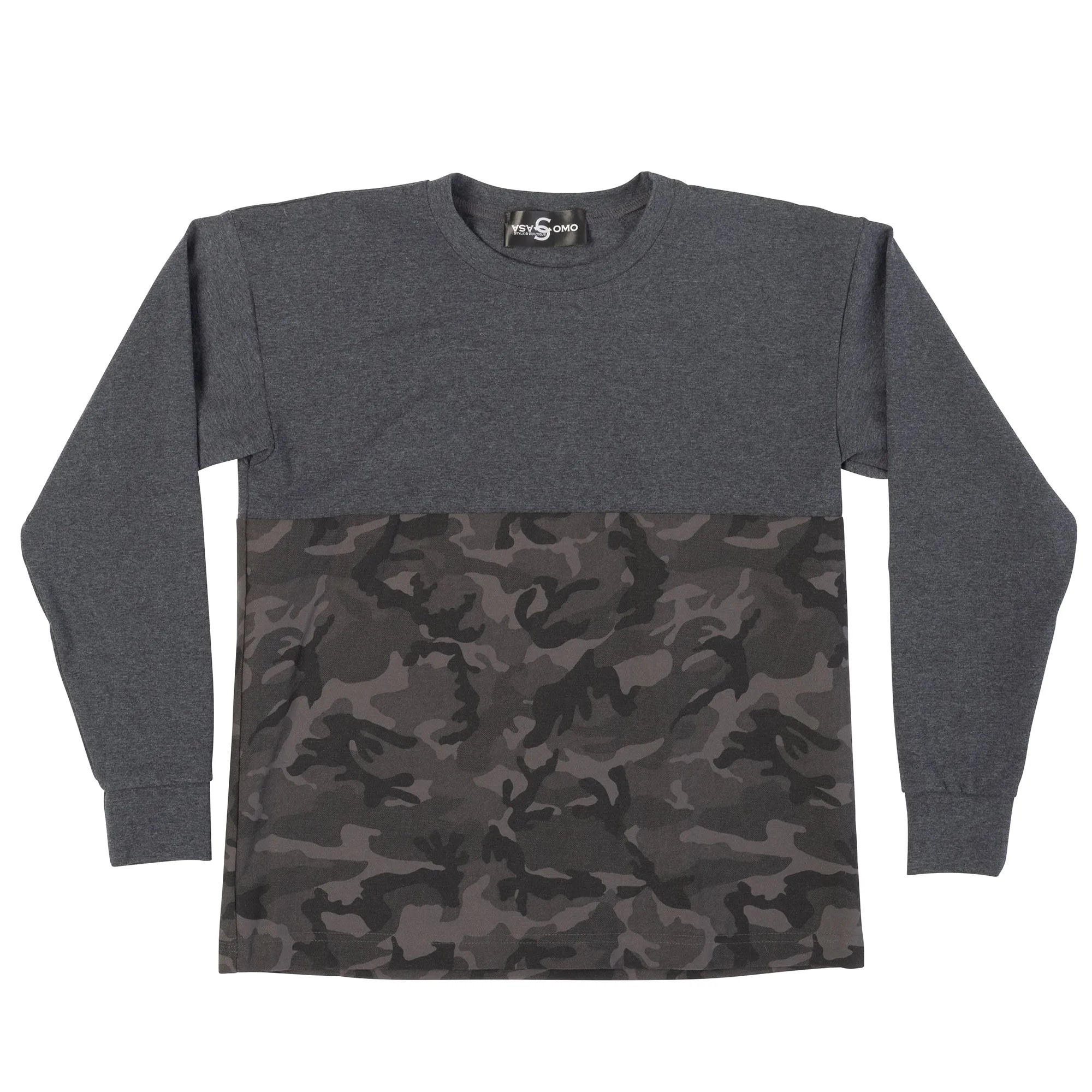 Camouflage Print Long Sleeve T-shirt