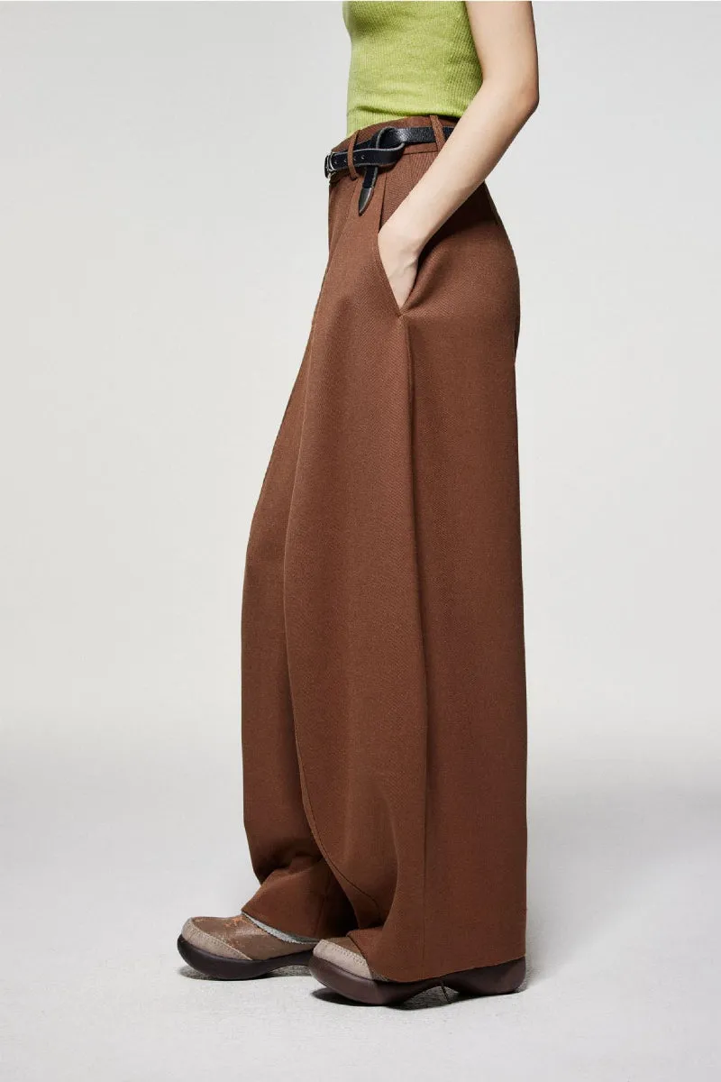 Carambola silhouette wide leg suit pants