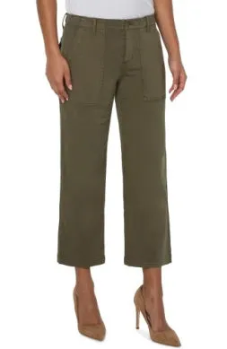 Cargo Wide Leg Crop Pants