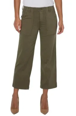 Cargo Wide Leg Crop Pants