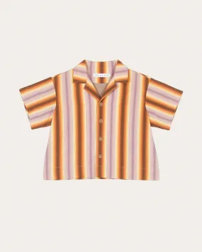 Casey Shirt Cotton Stripe Purple