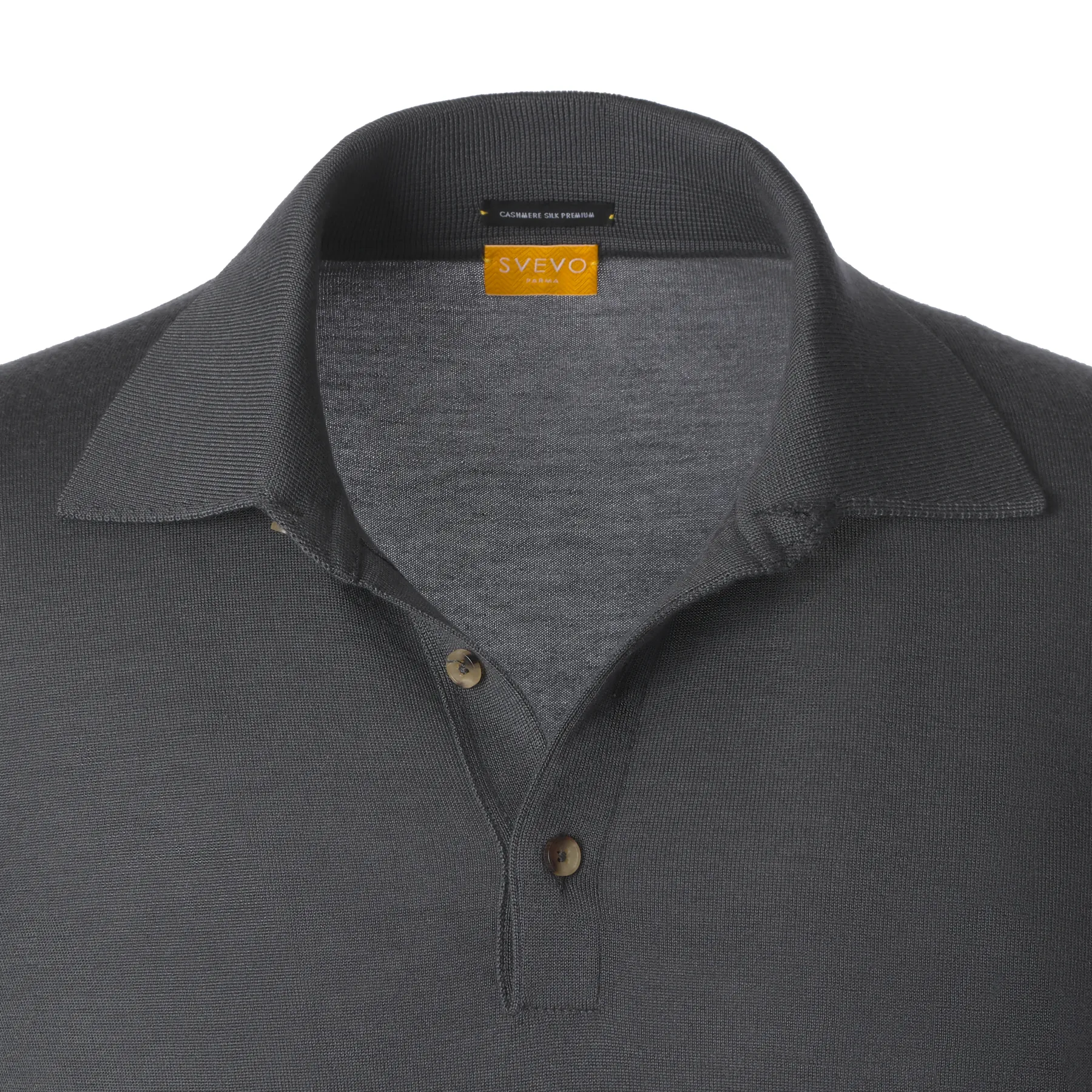 Cashmere and Silk-Blend Long Sleeve Polo Shirt