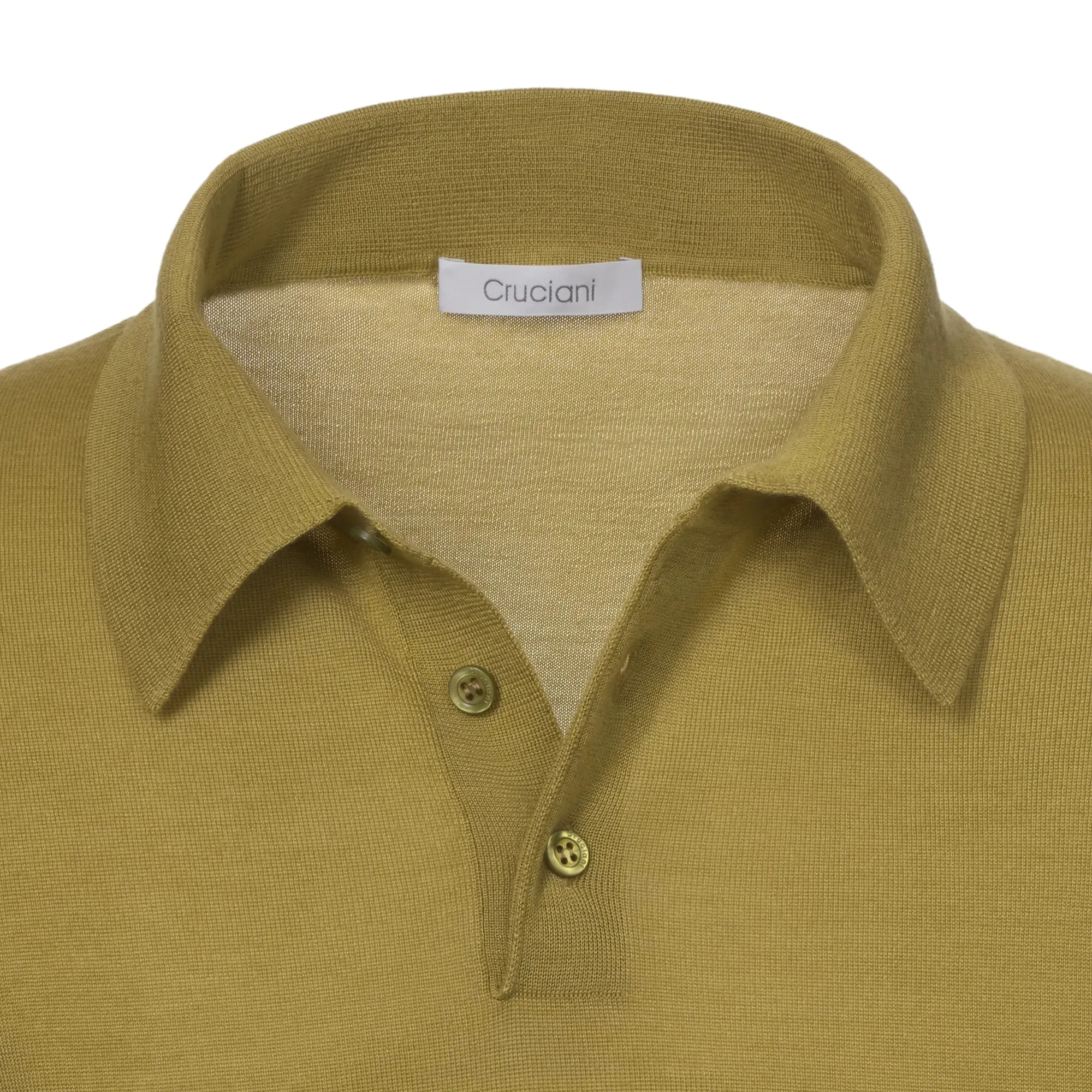 Cashmere Blend Polo Shirt in Corn Yellow