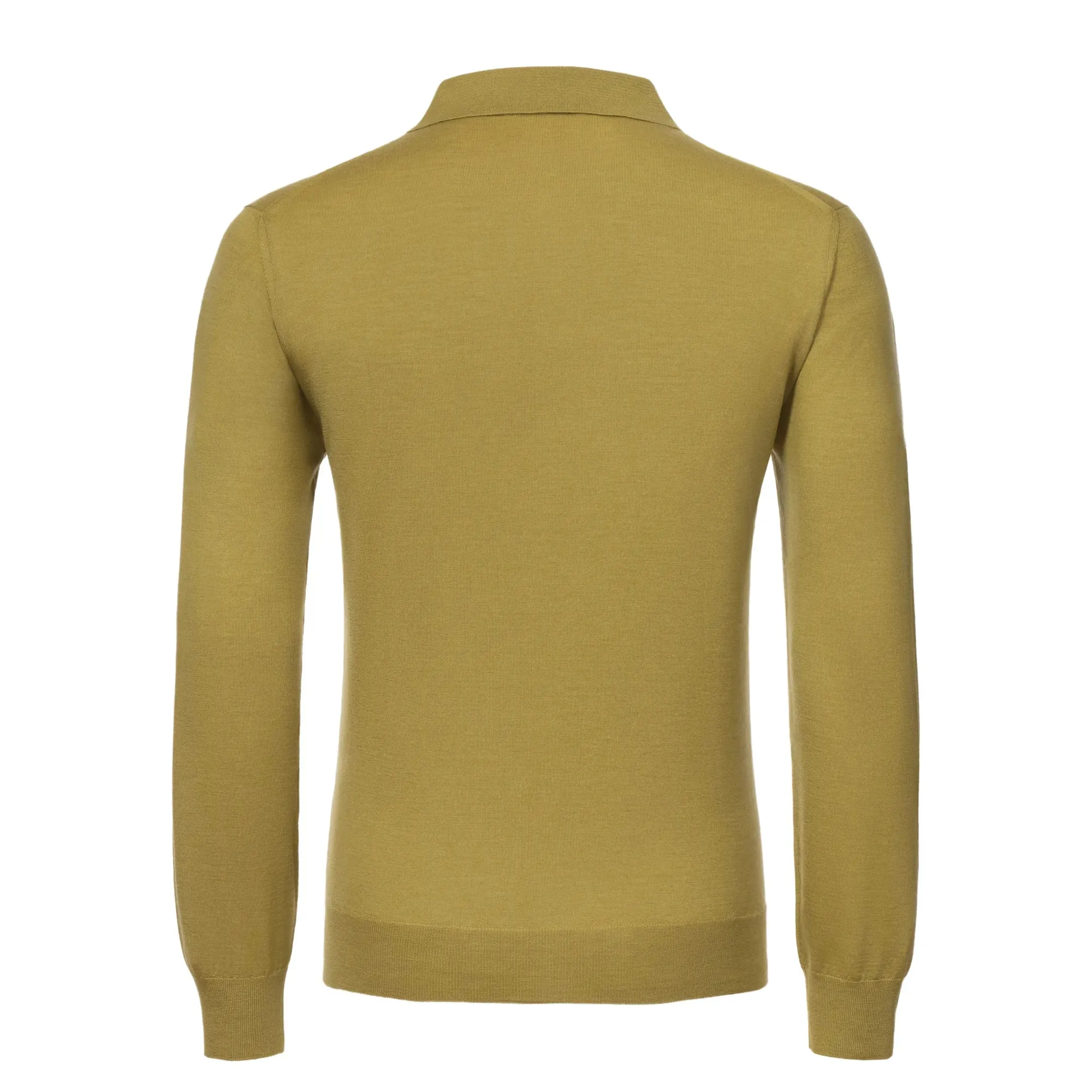 Cashmere Blend Polo Shirt in Corn Yellow