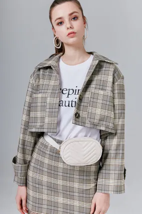 Charlie Cropped Plaid Jacket