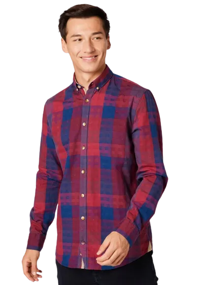 Check Shirt - Red-Blue