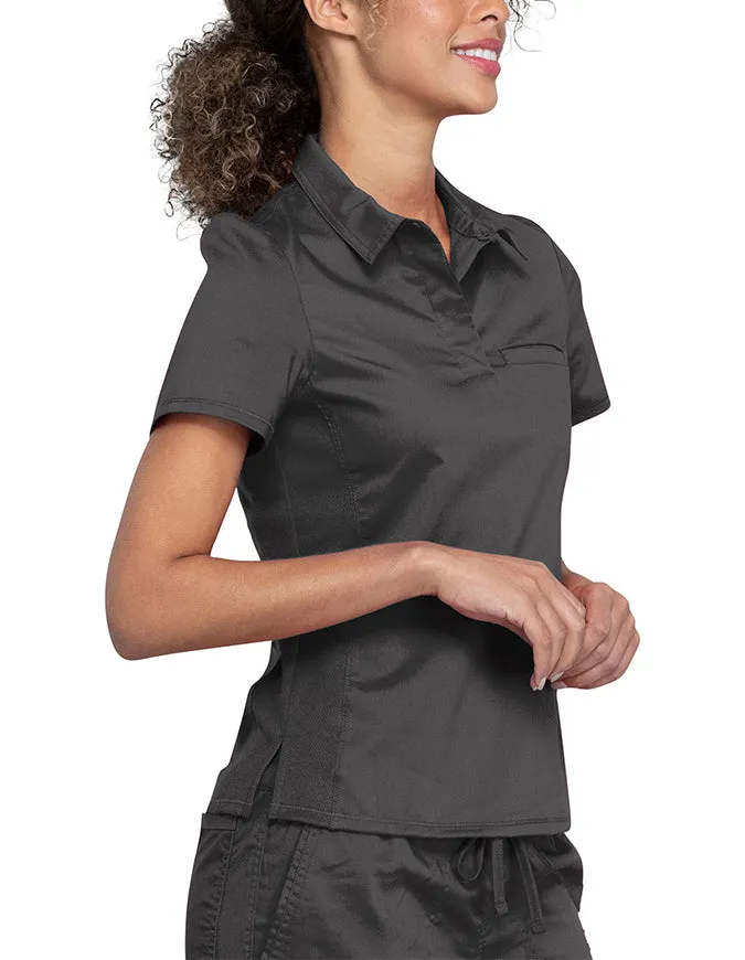 Cherokee Workwear Revolution Women's Snap Front Polo Shirt