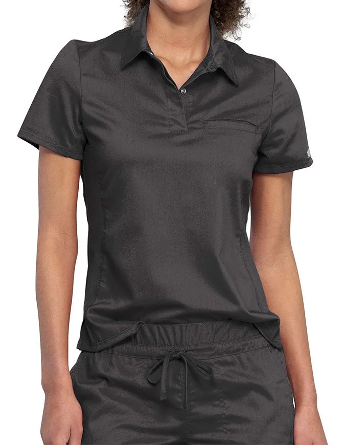 Cherokee Workwear Revolution Women's Snap Front Polo Shirt