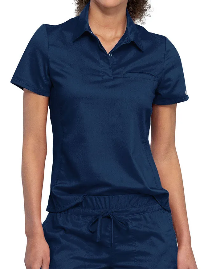 Cherokee Workwear Revolution Women's Snap Front Polo Shirt