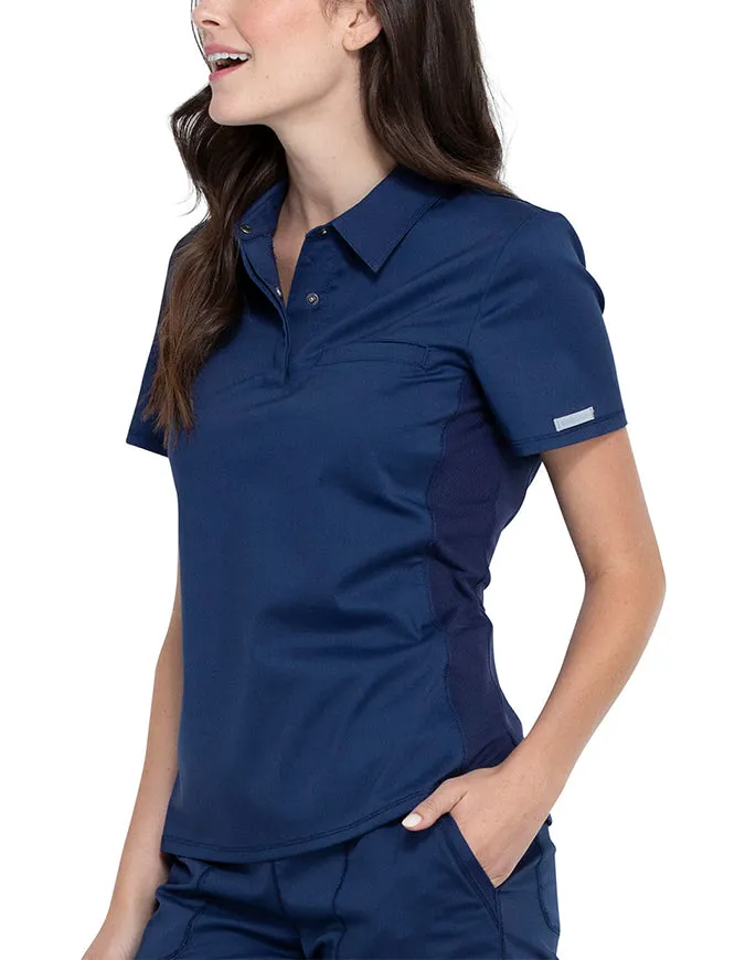 Cherokee Workwear Revolution Women's Snap Front Polo Shirt