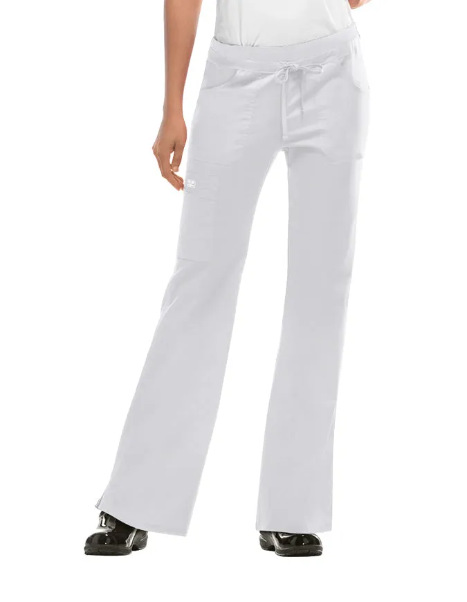 Cherokee WorkWear Women's Junior Flare Drawstring Petite Scrub Pants