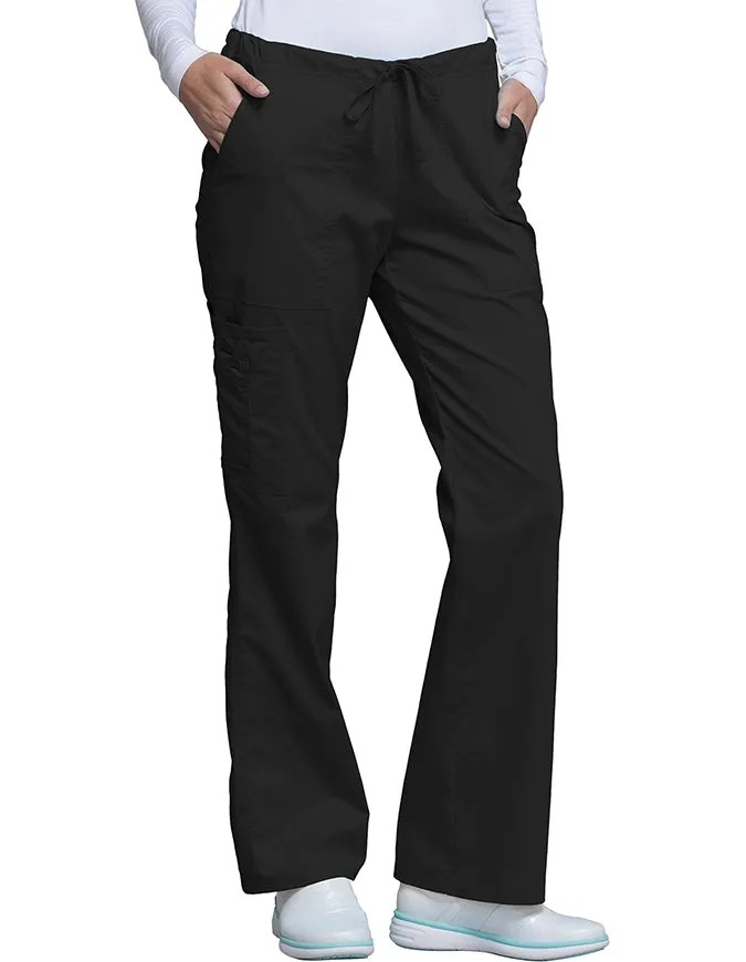 Cherokee Workwear Womens Petite Drawstring Pants