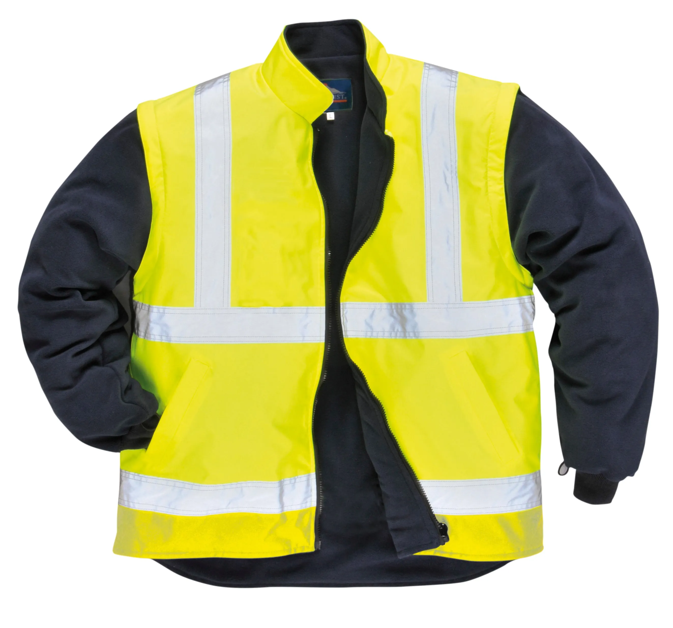 Class 3 Portwest Yellow Hi-Vis Executive 5-in-1 Jacket