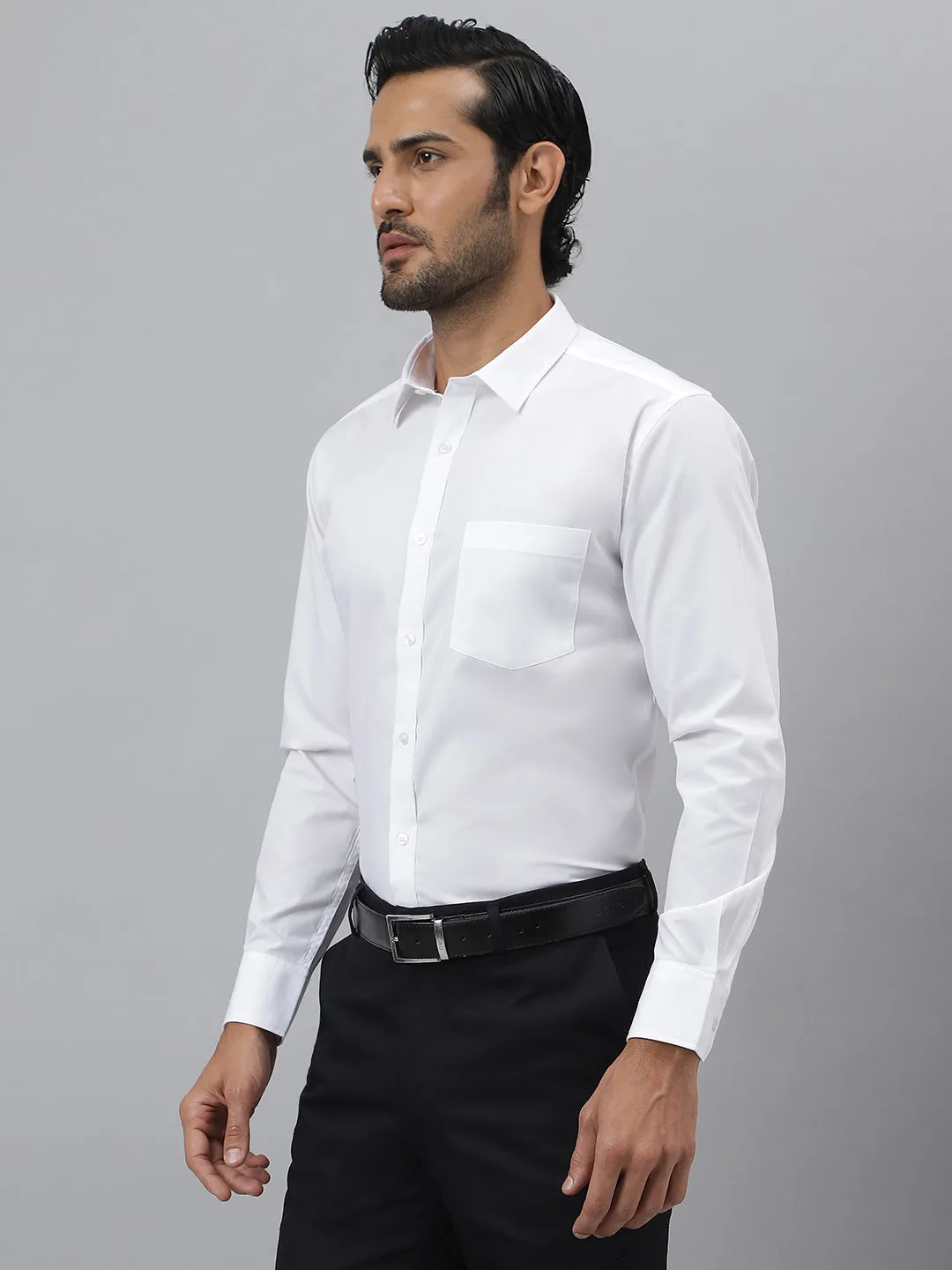 Classic Regular Fit White Shirt - Pristine (Pack of 3)