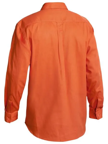 Closed Front Cotton Drill Shirt - Long Sleeve BSC6433