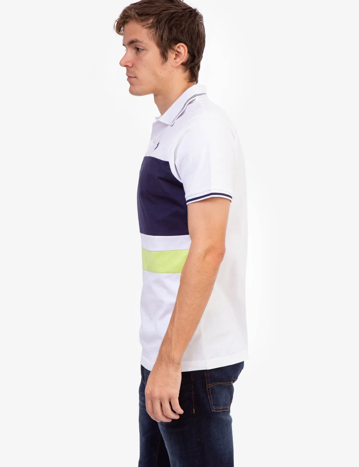 COLORBLOCK JERSEY POLO SHIRT