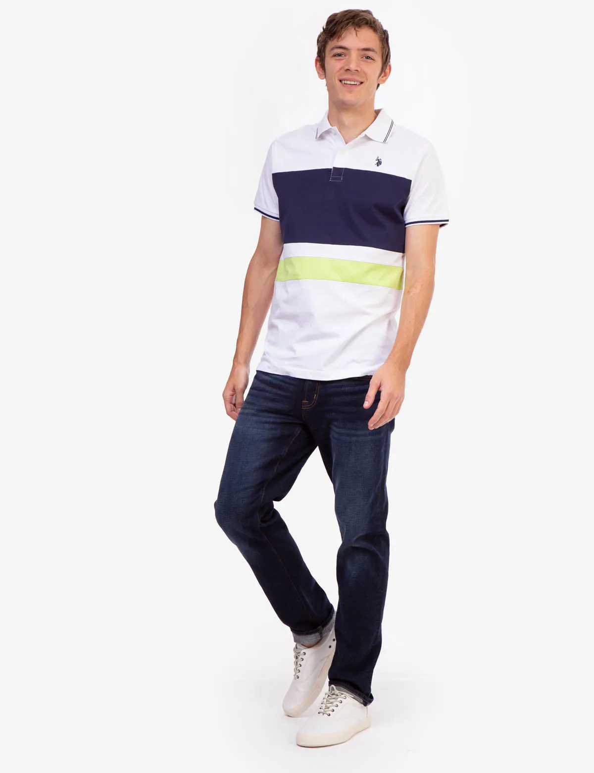 COLORBLOCK JERSEY POLO SHIRT