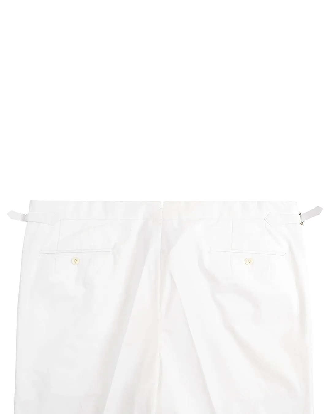 Cotton: White Summer Twill Dress Pant