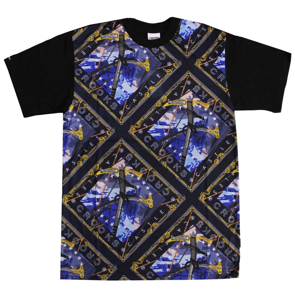 Crooks & Castles Mountaineer T-Shirt Blue