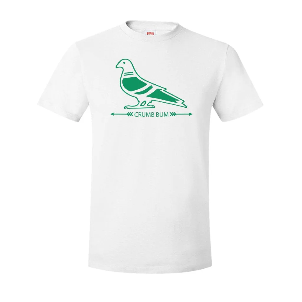 Crumb Bum Pigeon T-Shirt | Crumb Bum Pigeon White Tee Shirt