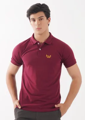 Dark Maroon Basics Polo