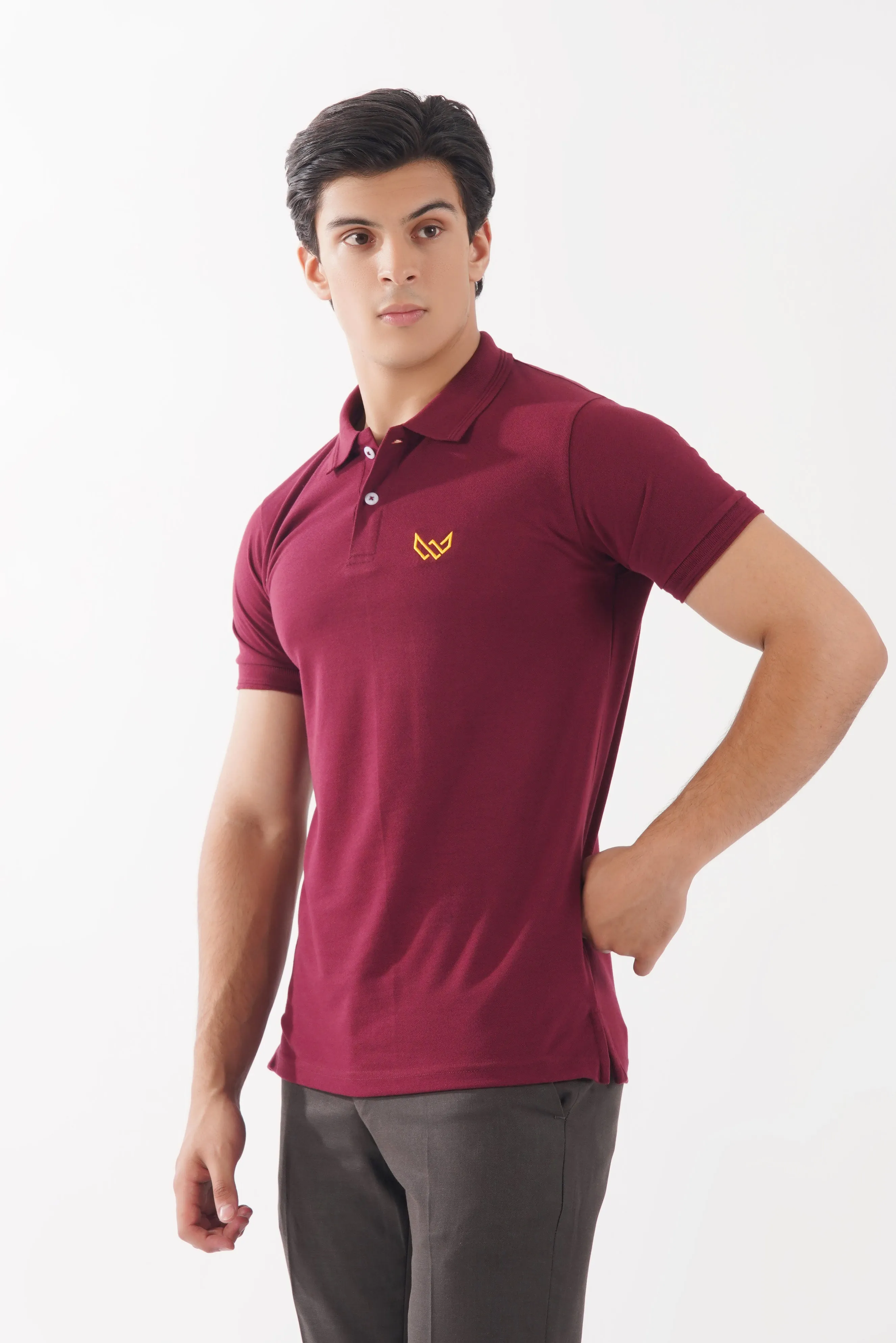 Dark Maroon Basics Polo