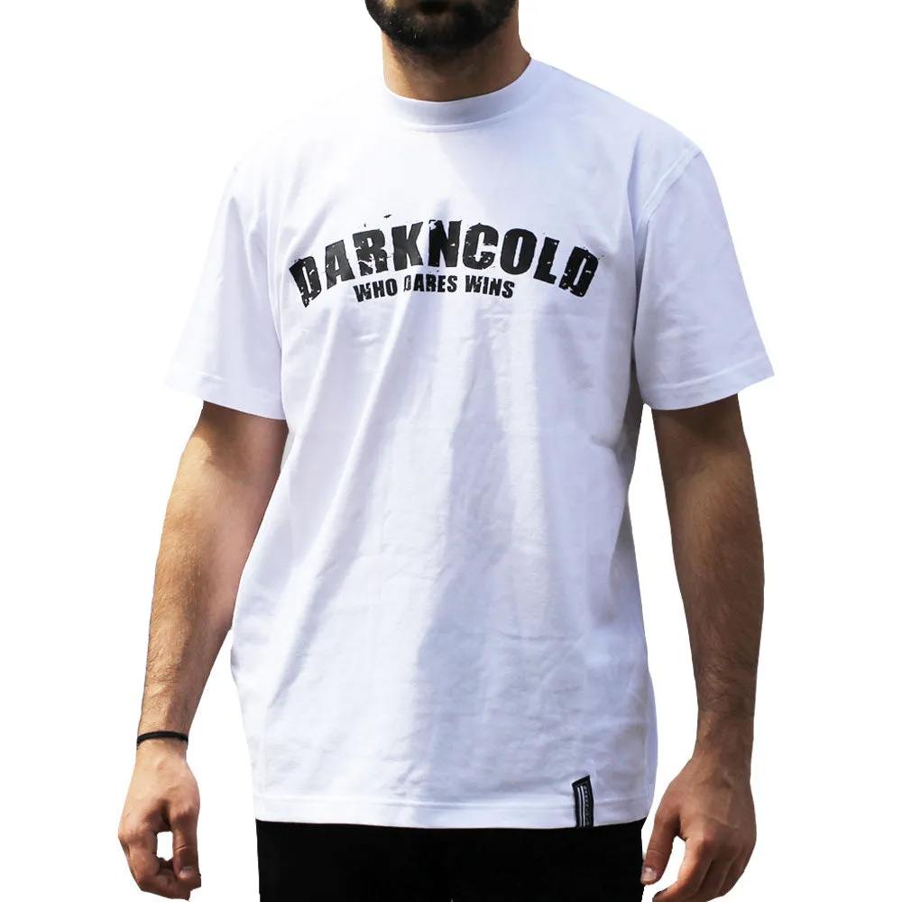 Darkncold Who Dares Wins Basic T-shirt White