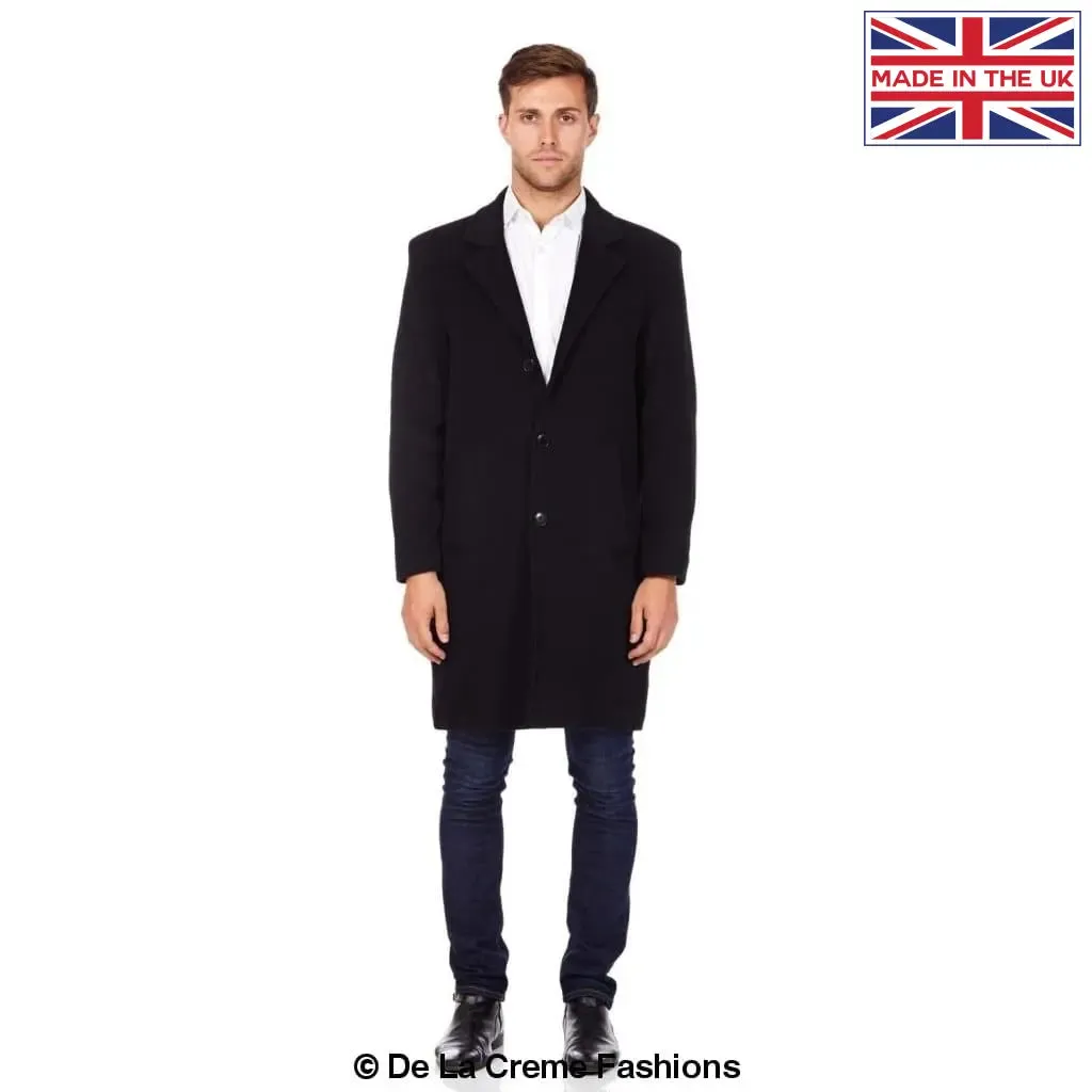 De La Creme MAN - Wool & Cashmere Blend Formal Security Overcoat