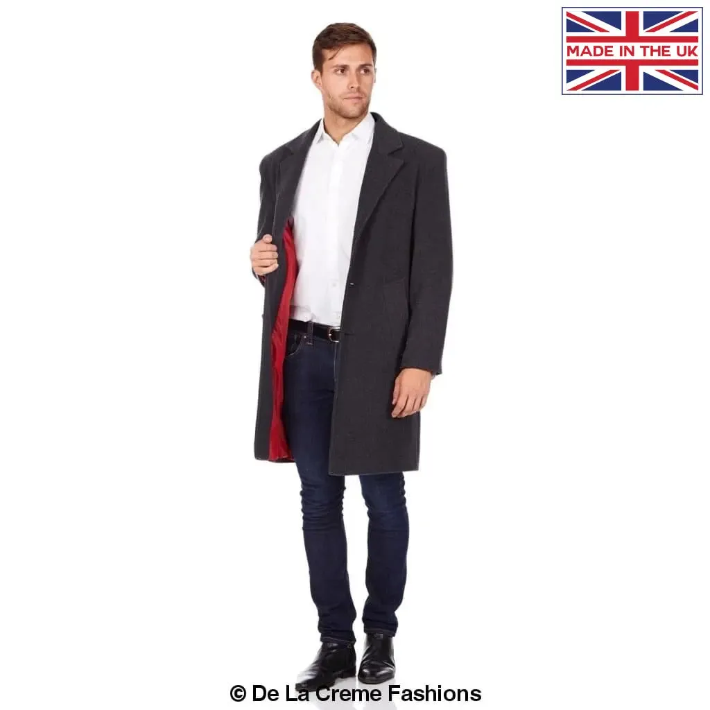 De La Creme MAN - Wool & Cashmere Blend Formal Security Overcoat