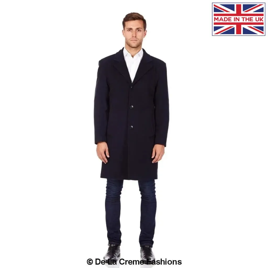 De La Creme MAN - Wool & Cashmere Blend Formal Security Overcoat