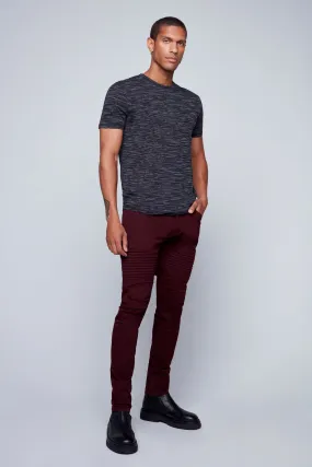 Deluxe 5 Pocket Slim Fit Pintuck Pants - WINE