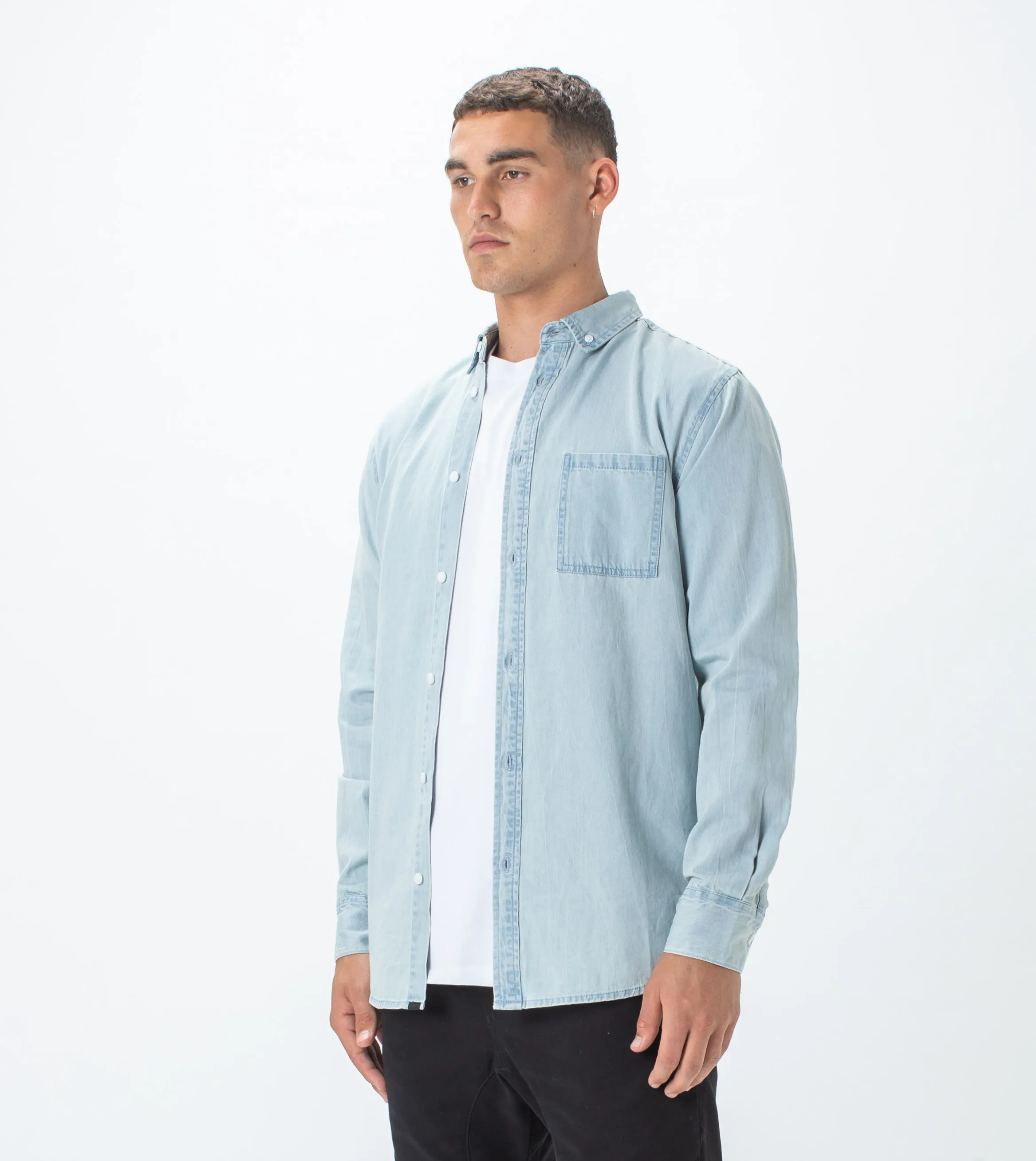 Denim Work LS Shirt Sea Salt