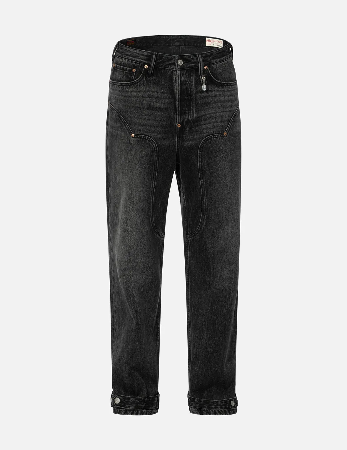 Distressed Edges Inserted Daicock Baggy Jeans