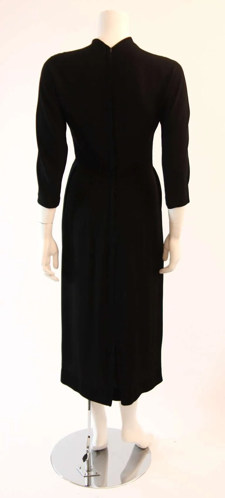 DOROTHY O'HARA 1950s Black Cocktail Dress